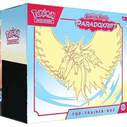 Pokemon Top-Trainer-Box Karmesin & Purpur Paradoxdrift Donnersichel