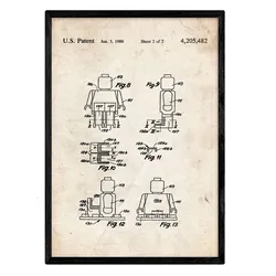 POSTER Lego Menschliche Figur Patent A3 Rahmenlos