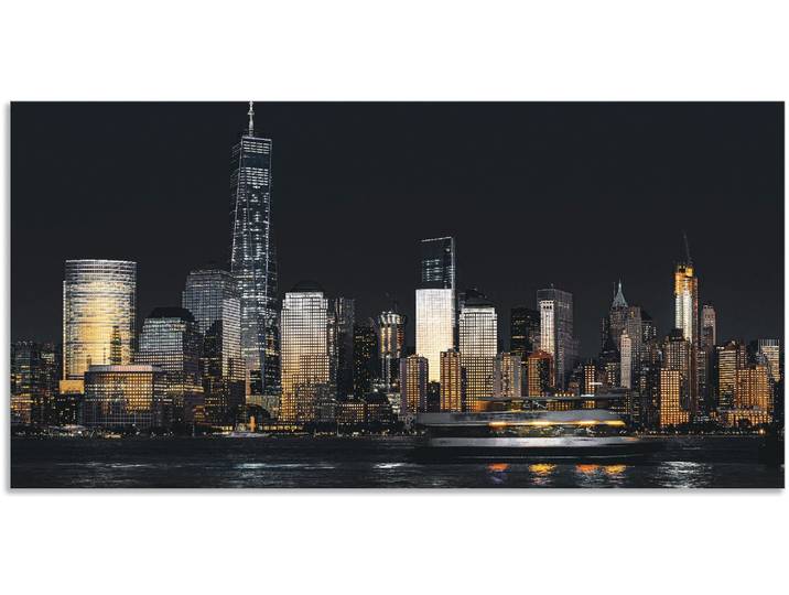 Wandbild ARTLAND New York Financial Distrikt , grau (farbe bild(er): grau), B:150cm H:75cm, Bilder, Wandbild, als Alubild, Leinwandbild in verschied. Grössen