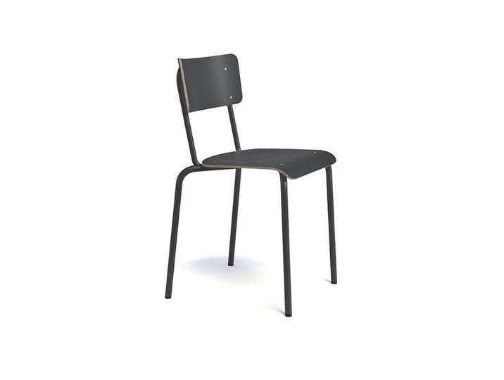 CHAISE D'ÉCOLIER EMPILABLE COLLEGE EN MÉTAL ET BOIS