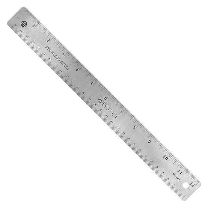 Westcott Metall-Lineal (30 cm, Stahl) (E-10415 00)