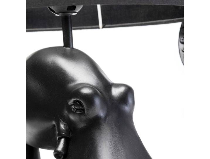 KARE Tischlampe Octopus, schwarz, für Wohn- / Esszimmer, Textil / Stoff / Seide, Design