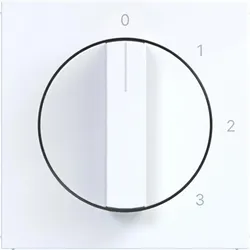 Hager WAF1315WG Zentralstück m. Drehknopf f. 3-Stufenschalter, 0-Stellung, A.x/C.x, lichtweiß gl