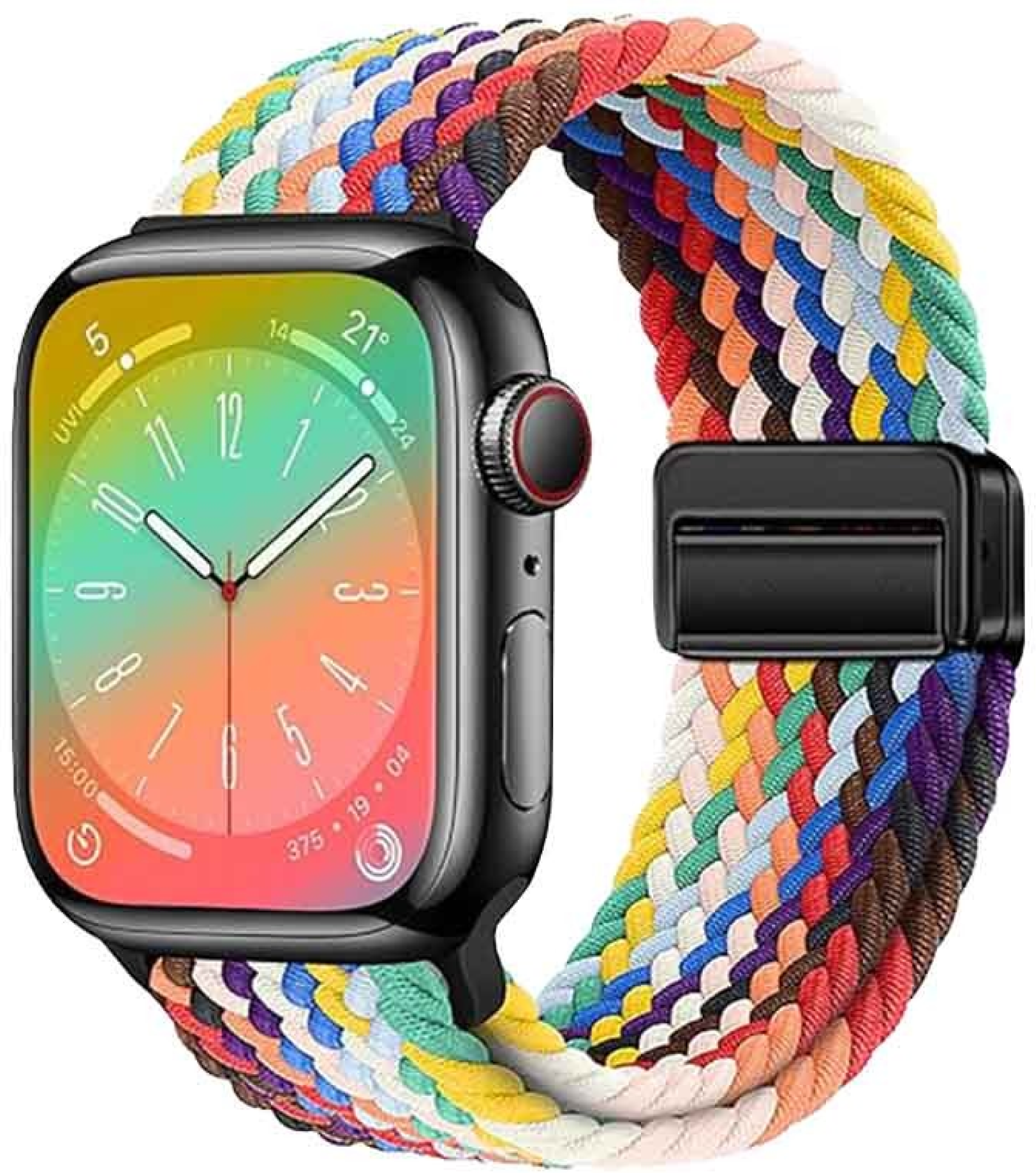iS Bracelete Entrançada para Apple Watch 42 49mm - Multicolorido