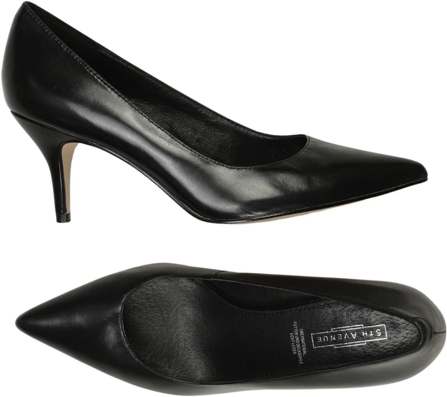 5th Avenue Damen Pumps, Schwarz, Gr. EU 38, Leder - Second Hand