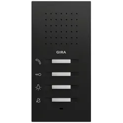 Gira 125074 Wohnungsstation AP System 70 Schwarz m(lack.)
