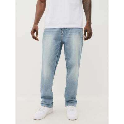 Loose-fit-Jeans TRUE RELIGION "BOBBY SN NF", Herren, Gr. 32, Länge 32, blau (brilliant med wash), Denim/Jeans, Obermaterial: 98% Baumwolle, 2% Elasthan, Abriebeffekte, loose fit lang, Jeans, Baumwollmischung, loose fit