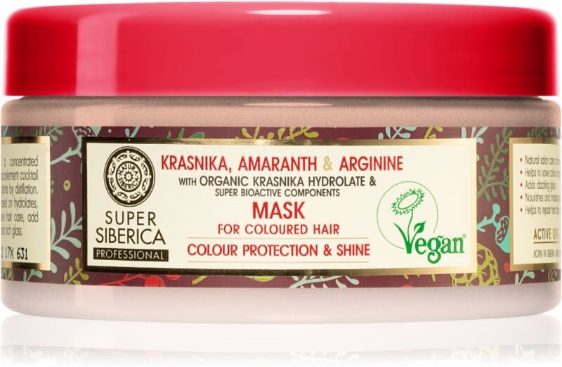 Natura Siberica Krasnika, Amaranth & Arginine pflegende Maske für gefärbtes Haar 300 ml