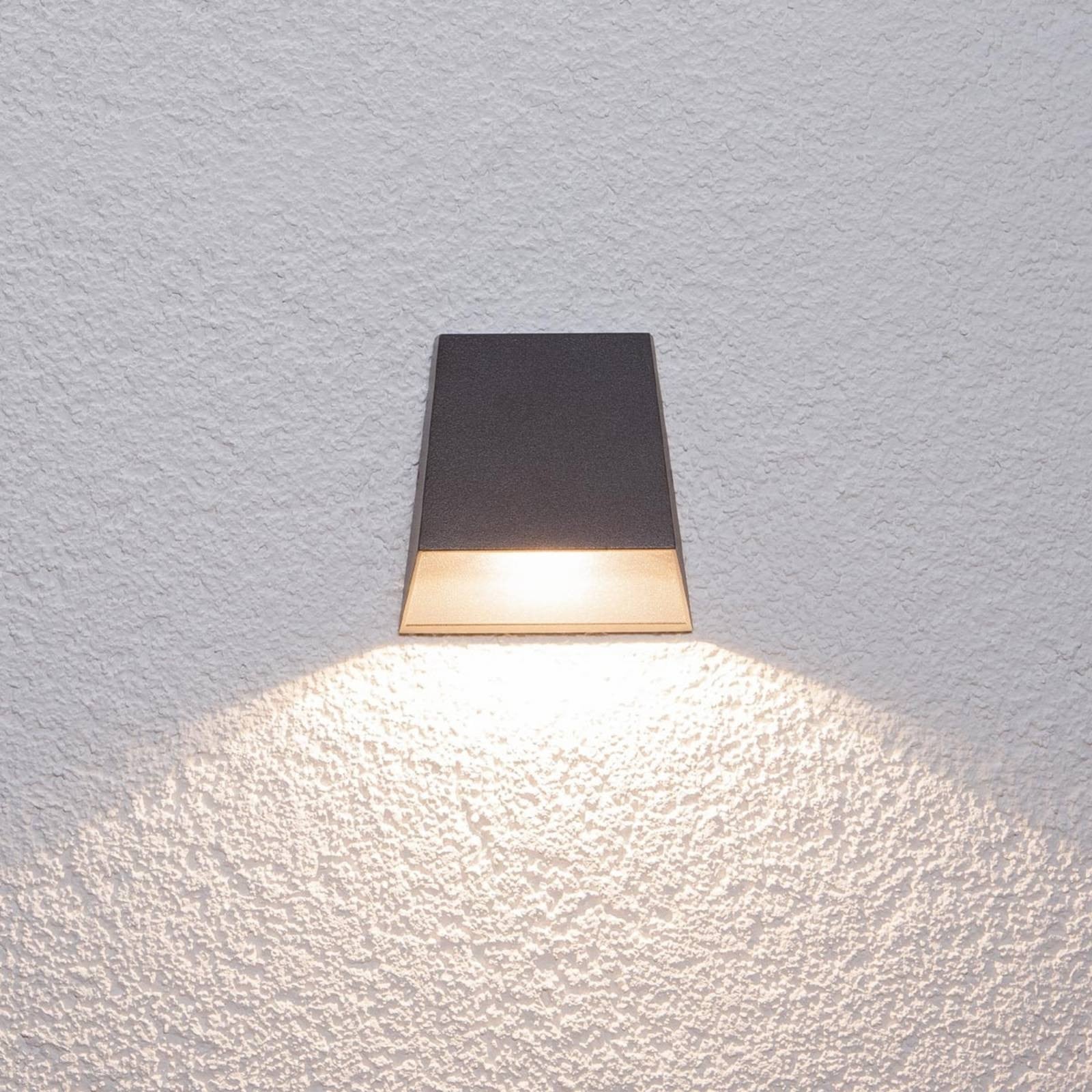 Lucande Hanno Modern Buiten Wandlamp - Zwart - Aluminium - LED Up & Down