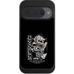 Nivocase Hülle für Google Pixel 10 Handyhülle NIVOcore Case Schwarz Drache Japan Meer (Google Pixel 10), Smartphone Hülle, Schwarz