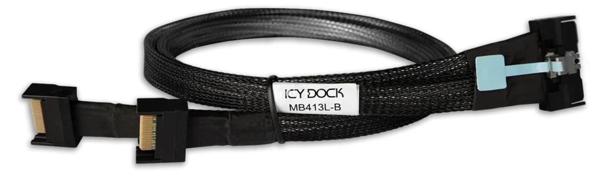 Icy Dock MB413L-B MCIO 8i SFF-TA-1016 naar 2x MCIO 4i SFF-TA-1016 Kabel