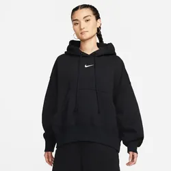 NIKE Sportswear Phoenix Over-Oversized Fleece Hoodie Damen 010 - black/sail L