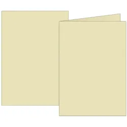 5x Brunnen, Kopierpapier, Doppelkarten B6 200g chamois VE=10 Karten (B6, 200 g/m2)