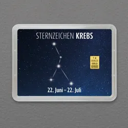 Goldbarren 1g "Sternzeichen: Krebs" (Flip)