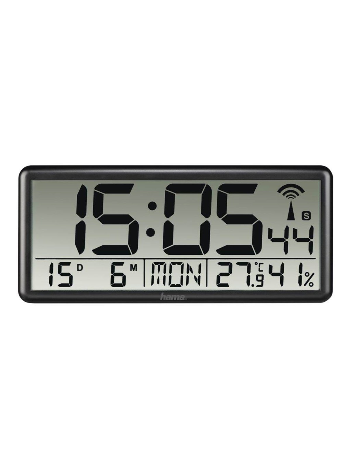 Hama "Jumbo" - clock - electronic - desktop wall mountable - black