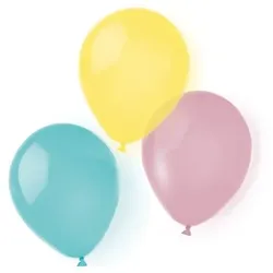 8 Luftballons pastell