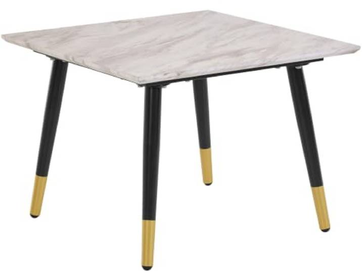 Monza Beistelltisch in Marmoroptik, schwarz/Gold
