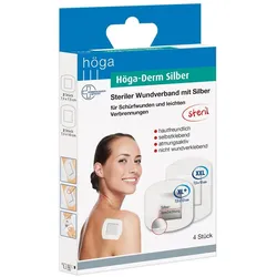 Höga-derm Silber Ste.wundverb.m.silberbe 4 St