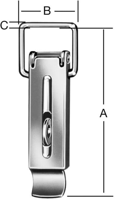 Vormann Fermeture à levier H.110mm L.37mm acier zingué avec possibilité de plombage (001209105Z)