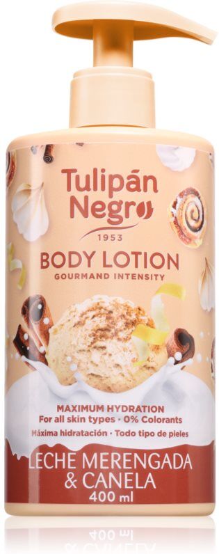 Tulipán Negro Leche Merengada & Canela lait corporel hydratant 400 ml