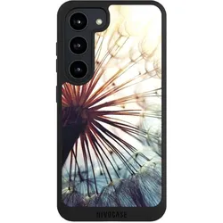 Nivocase Handyhülle für Samsung Galaxy S23 Hülle NIVOpure Case Schwarz Blumen Fotografie Pusteblume (Samsung Galaxy S23), Smartphone Hülle, Schwarz