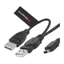 Phoenix Technologies 1.5m 2 x USB/Mini USB (1.50 m, USB 2.0) (PHCABLEUSBAMINIB)