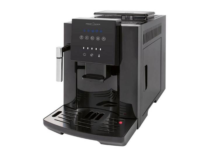CLATRONIC Kaffeevollautomat, ProfiCook PC-KAV 1281 Kaffeevollautomat 20 Bar Mahlwerk Schwarz