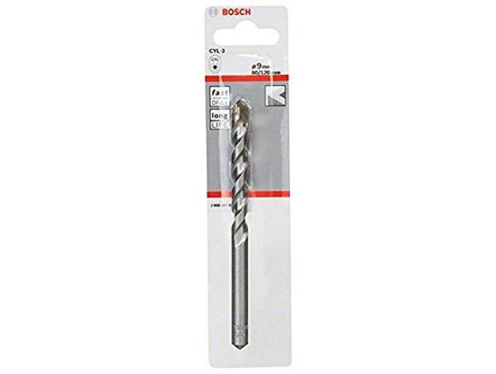 Bosch Professional 1x Jeu de foret à béton CYL-3 (pour béton\, Ø 9 x 80 x 120 mm\, accessoires perceuse à percussion)