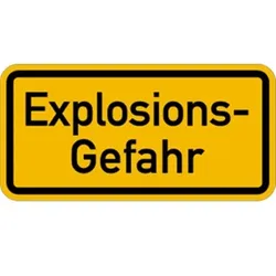 Schild Explosionsgefahr, Aluminium, reflektierend RA1 (Typ 1), 600x300 mm