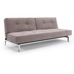 Klappsofa Splitback Innovation Living Bezug Trüffel silber, Designer Per Weiss, 200x79x89 cm