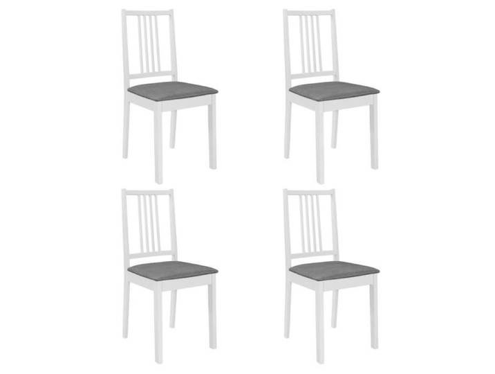 Ensemble de 4 chaises à dîner contemporaines en bois solide avec coussins - GOTOTOP