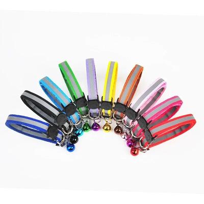 Reflective Breakaway Comfort Safety Cat Collar random Color 10pcs