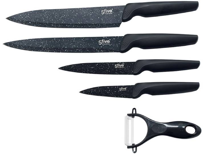5 FIVE SIMPLY SMART Utensilien-Set CUSTER Edelstahl schwarz