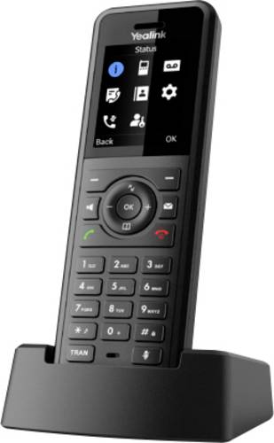 Yealink W57R DECT DECT-Mobilteil Freisprechen, für Hörgeräte kompatibel Farbdisplay Schwarz