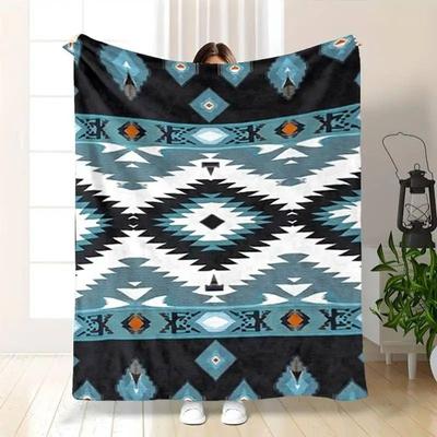 Uplift Picks Southwestern Aztec Throw Blanket Soft Tribal Boho Fleece 02 100x70 Cm