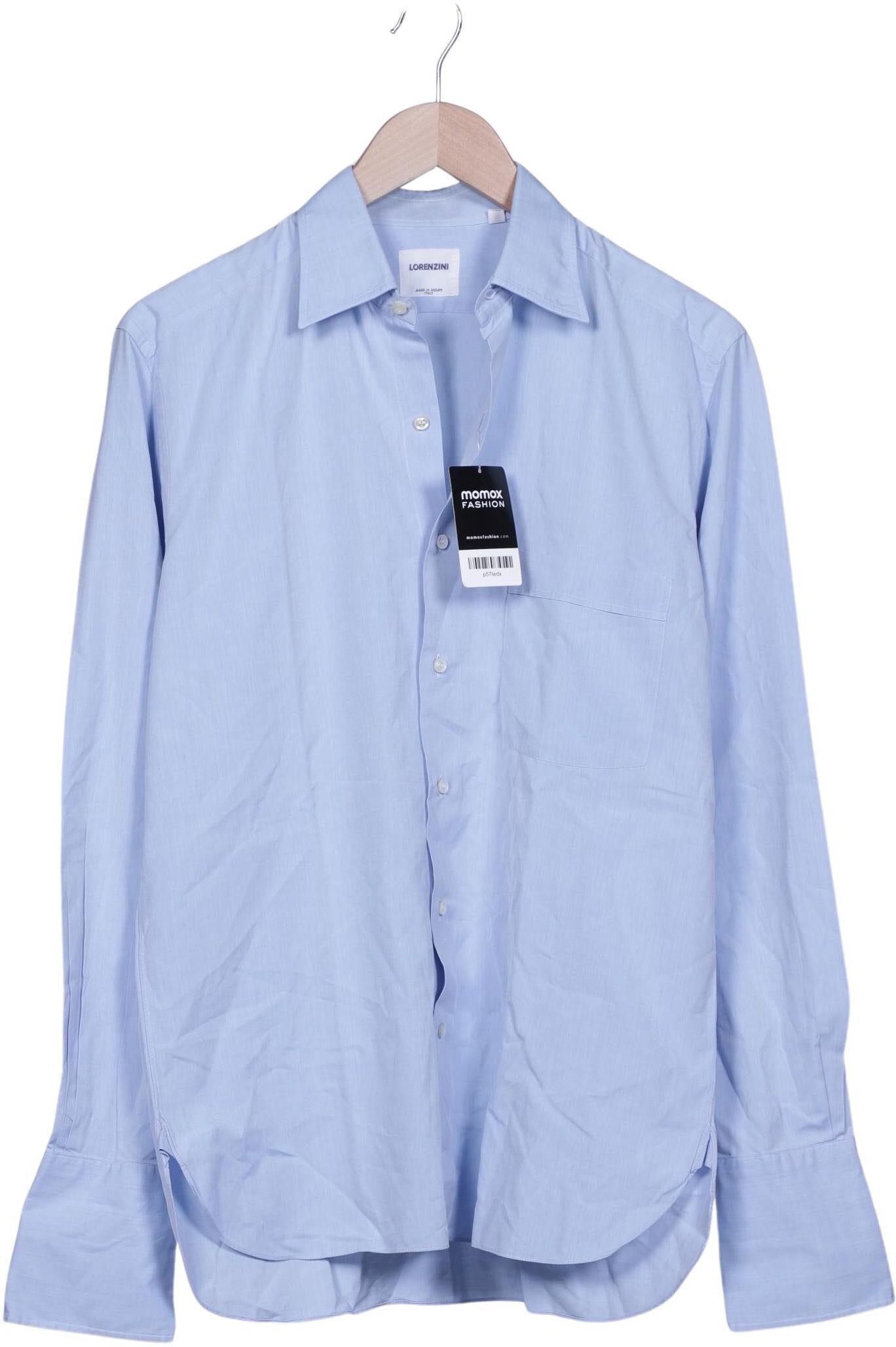 Lorenzini Herren Hemd, Hellblau, Gr. 39, Baumwolle - Second Hand