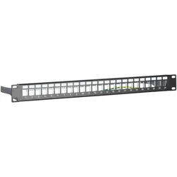 Dsit STP Keystone-Patchpanel, 24 Ports Unbestückt, Server Zubehör, Schwarz