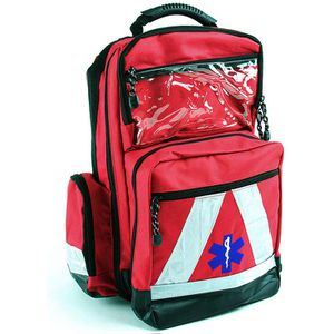 Teqler Notfallrucksack Basic, ohne Füllung, rot, wasserabweisend