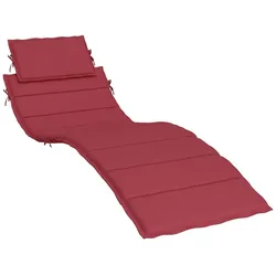 vidaXL Sonnenliegen-Auflage Weinrot 186x58x3 cm Oxford-Gewebe