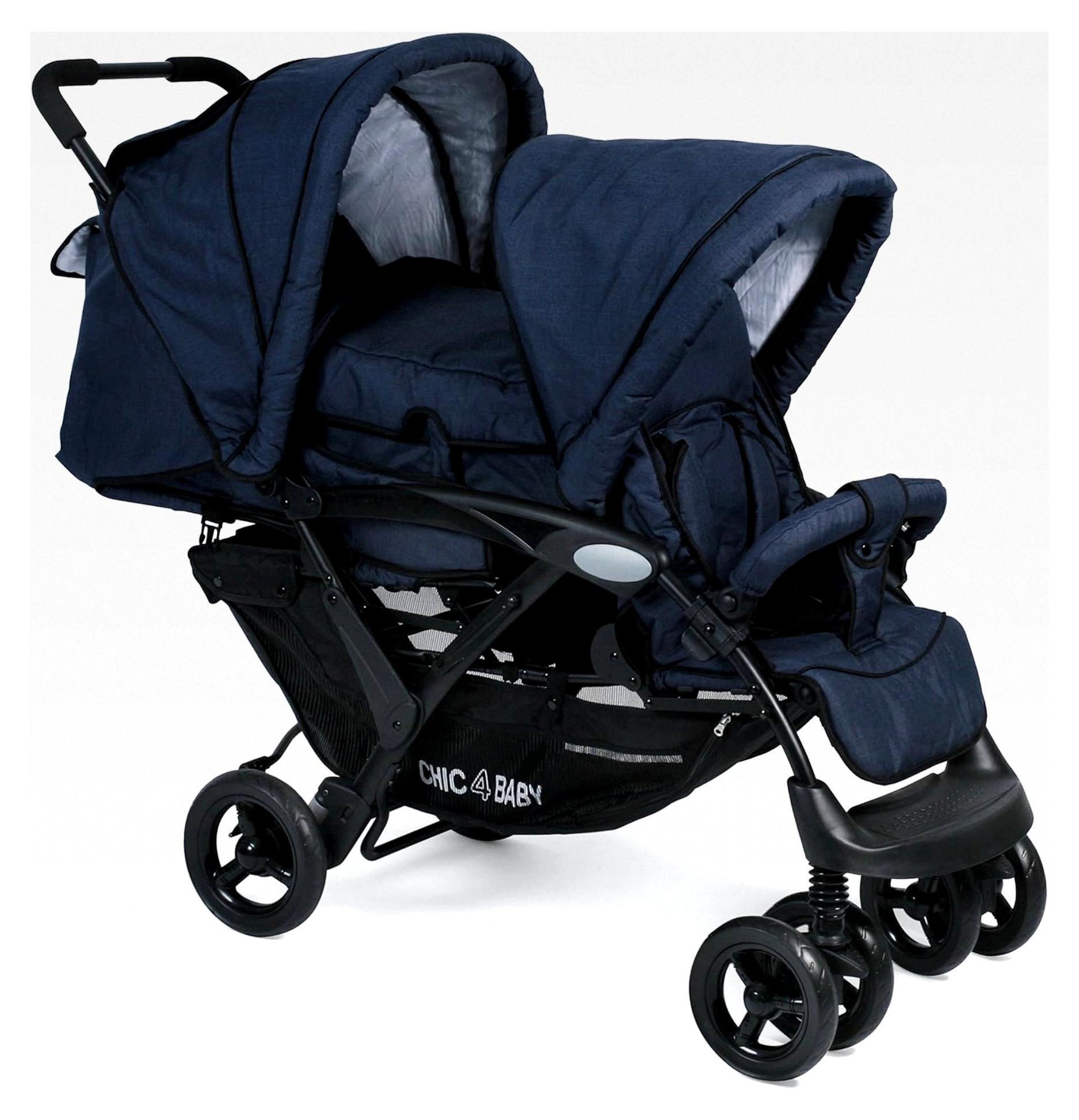 Geschwisterwagen Duo, Jeans navy, blau