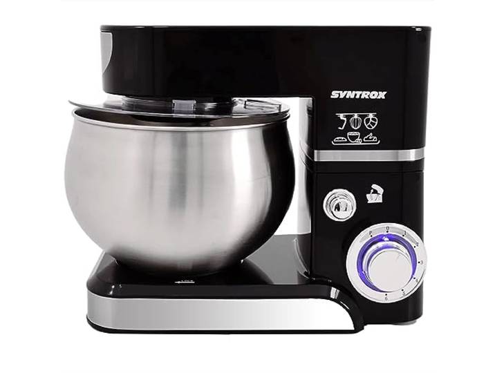 Syntrox Germany Küchenmaschine & Knetmaschine Basic 5 Liter, Stabile rutschfeste Gummifüße, Hochwertiges Design, Multifunktionale Küchenmaschine (Schwarz)