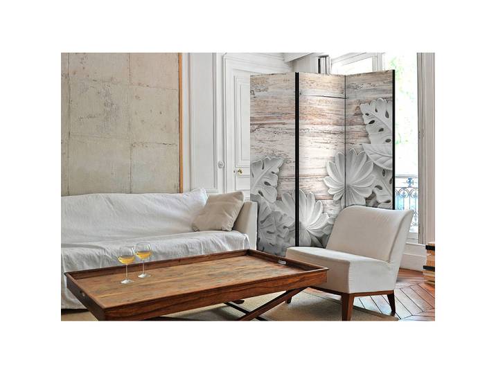 Paravent Alabastrine Grove Vlies / Buche Weiß 135 x 172cm