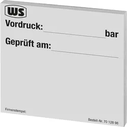 Wartungsaufkleber ''Prüfung Ausdehnungsgefäß'' 1 Block à 50 Stk. weiß