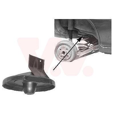 Van Wezel Federaufnahme, hinten, oben, KPL. [Hersteller-Nr. 3730397] für Opel