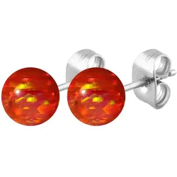 Chirurgenstahl Ohrstecker SYNTHETISCHER OPAL