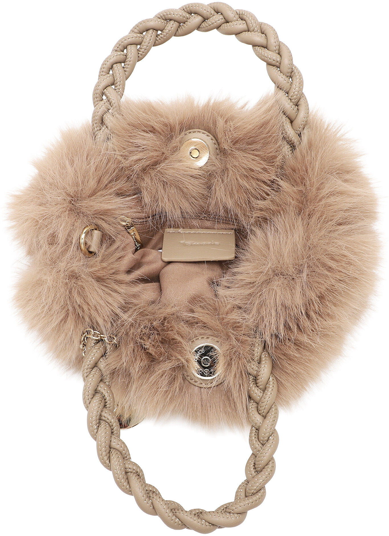Shopper TAMARIS "Shopper TAS Marla", Damen, Gr. B/H/T: 20cm x 16cm x 10cm, grau (taupe 900), Polyester, Taschen Shopper