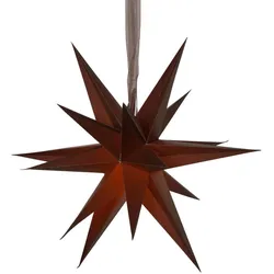 MARELIDA Papierstern 3D Stern mit Band Weihnachtsstern Faltstern D: 55cm braun