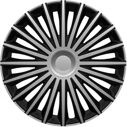 Gorecki, Radkappen, Carpoint Wieldoppenset Dakota 16 Inch Zilver/zwart 4 Stuks (4 Stk., 16")