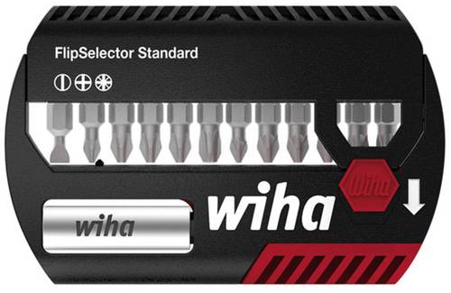 Wiha 39049 Bit-Set 13teilig Schlitz, Kreuzschlitz Phillips, Kreuzschlitz Pozidriv
