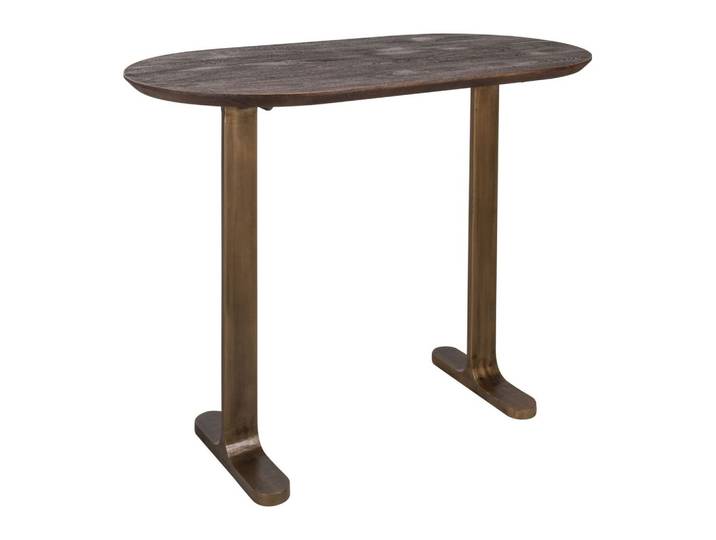 Bartisch Revelin Mangoholz mit gebürsteten Goldbeinen, 140x75x105 cm